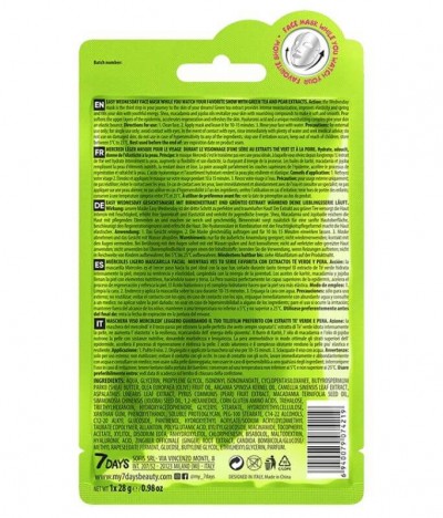 7Days Mascarilla Facial Relajada Miércoles 28gr