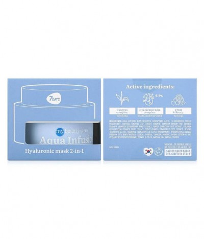 7Days Máscara Facial Hialurónica Aqua Infusion 2 em 1 50ml