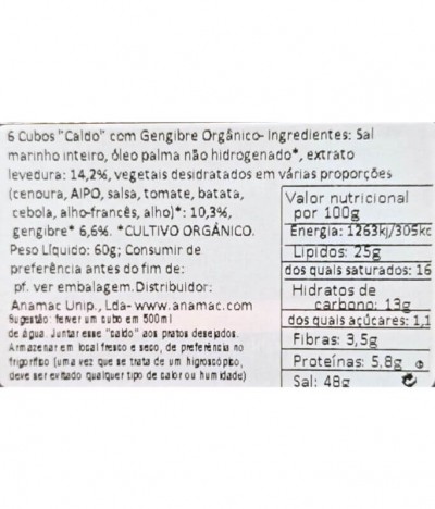 Bauer Caldo Cubo Gengibre BIO 60gr