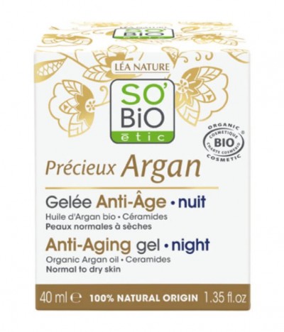 SO'BiO Gel Noche Anti-Envejecimiento 40ml