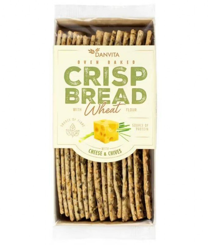 Danvita Crispbread Cracker Queso Cebollino 130gr