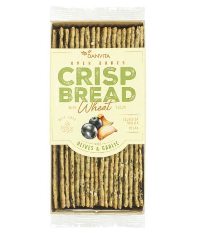 Danvita Crispbread Cracker Azeitona Alho 130gr