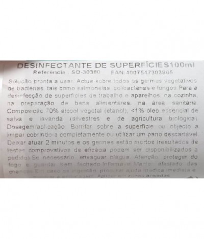Sonett Desinfectante Superficies BIO 100ml