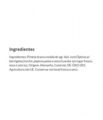 Lebensbaum Pimenta Branca Moída BIO 50gr