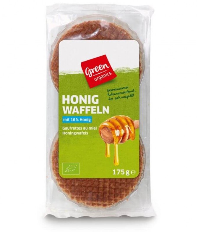 Green Organics Wafer Miel BIO 175gr