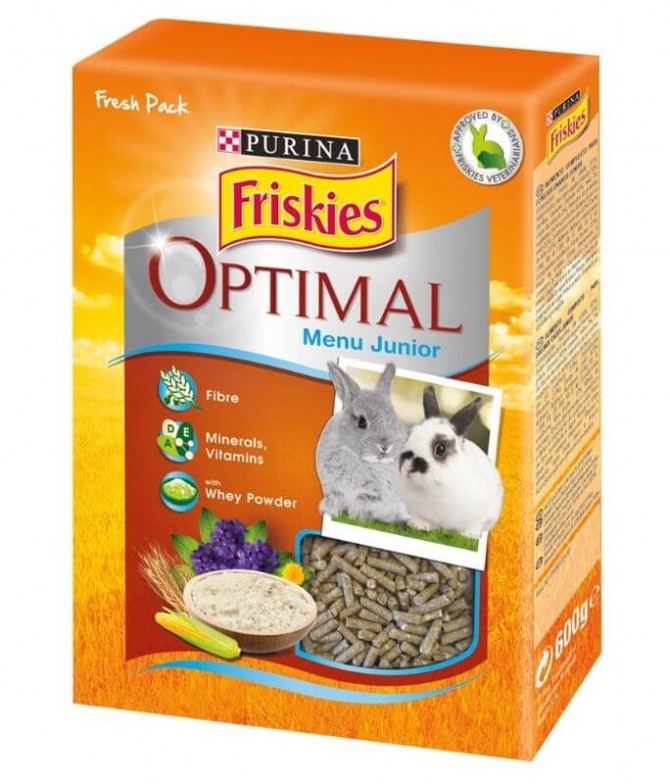 Friskies Optimal Menu Júnior Coelho Anão Granulado 600gr