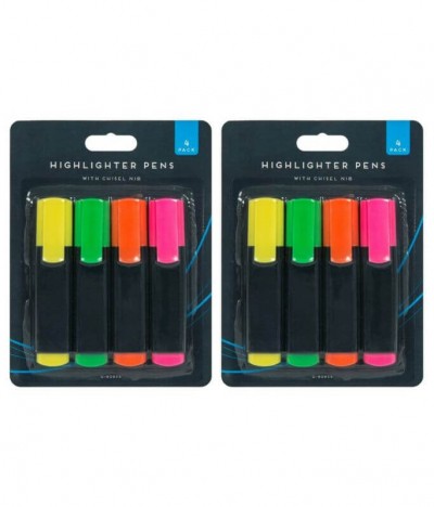 PACK 2 Neon Highlighter Marcadores Fluorescentes 4un