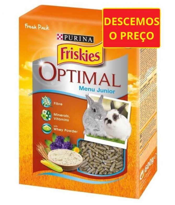 Friskies Optimal Menu Júnior Coelho Anão Granulado 600gr