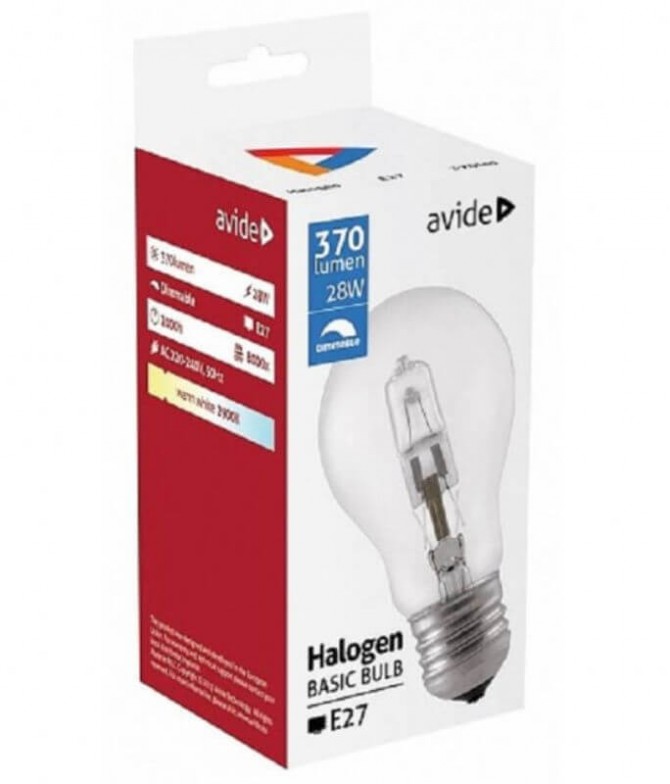 Avide Lâmpada Halogéneo E27 28W 1un