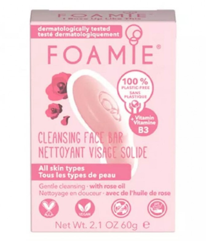Foamie Sabonete Facial Óleo Rosa 60gr Foamie Sabonete Facial Óleo Rosa 60gr
