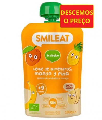 Smileat Leite Amêndoa Manga Ananás BIO 100gr Smileat Leite Amêndoa Manga Ananás BIO 100gr