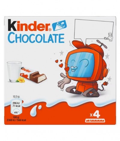 Kinder Chocolate Leite 4un