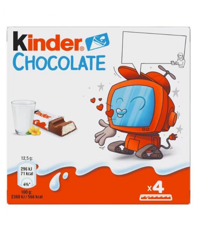 Kinder Chocolate Leite 4un