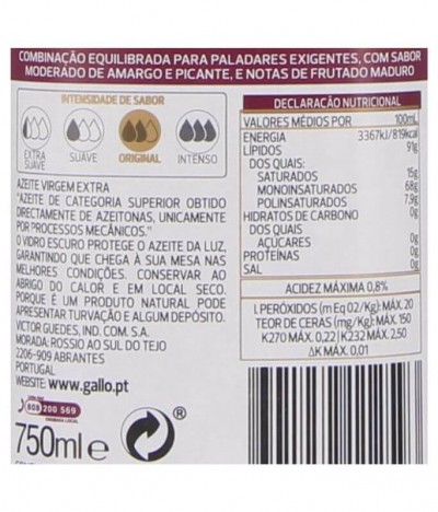 Gallo Azeite Virgem Extra Gourmet 750ml
