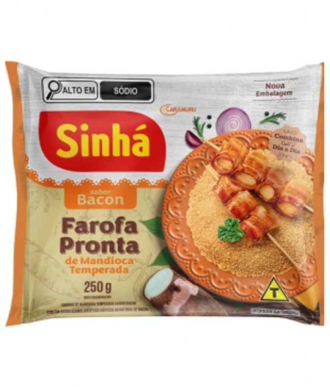 Sinhá Farofa Mandioca Bacon 250gr
