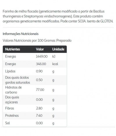 Sinhá Flocão Milho 500gr