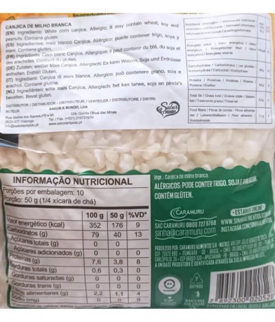 Sinhá Maíz Blanco Canjica 500gr