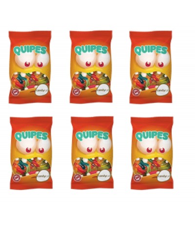 PACK FAMILIA 6 Quipes Gomas Minhocas 100gr