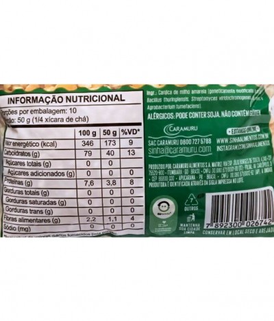 LEVE 2 PAGUE 1 Sinhá Milho Canjica Amarela 500gr