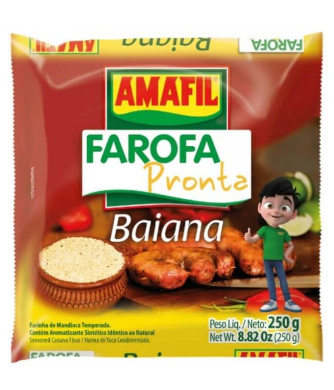 Amafil Farofa Lista Sabor Bahiana 250gr