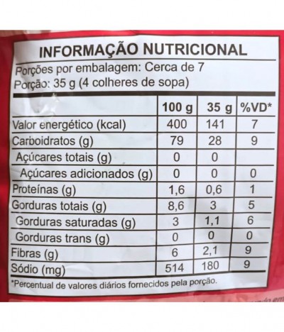 Amafil Farofa Lista Sabor Bahiana 250gr