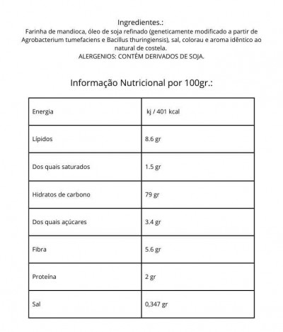 Sinhá Farofa Mandioca Costela 250gr