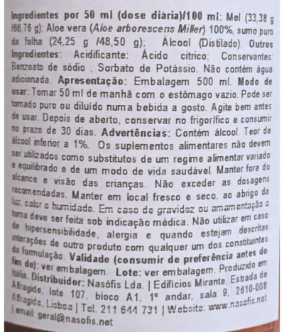 Zuccari Aloe OFM Polpa Aloé Vera Pura 500ml