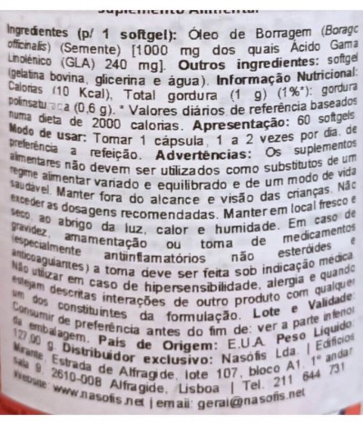 Now Óleo Borragem 1000mg 60un