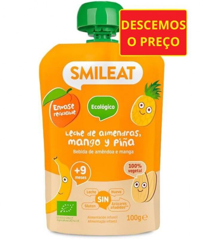 Smileat Leite Amêndoa Manga Ananás BIO 100gr