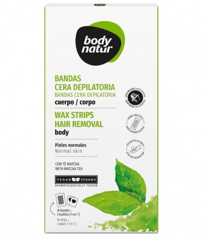 Body Natur Bandas Cera Corpo Pele Normal 16un