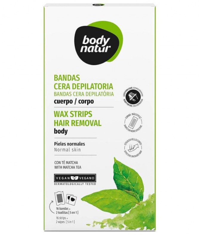 Body Natur Bandas Cera Corpo Pele Normal 16un