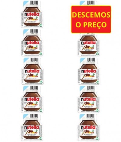 PACK 10 Nutella Crema Chocolate Avellana 15gr