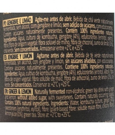 Rudy's Kombucha Gengibre Limão 330ml