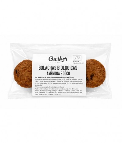 Gwiker Bolacha Amêndoa Coco BIO 2x17gr