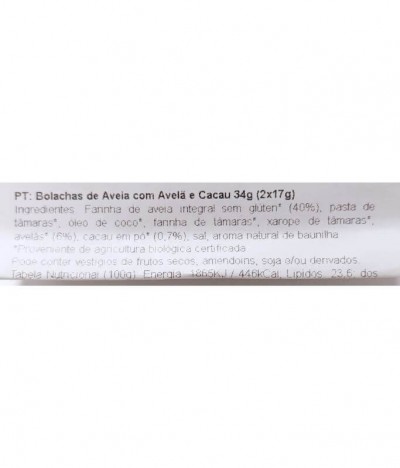 Gwiker Galleta Avellana Cacao BIO 2x17gr