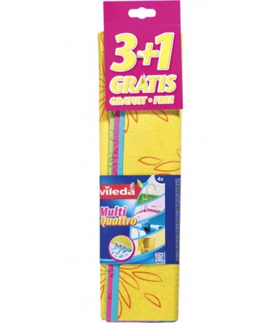 Vileda Multi Quattro Pano Multiusos 3+1Grátis