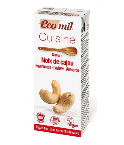 Ecomil Creme Vegetal Culinária Cajú BIO 200ml