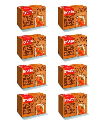 PACK FAMÍLIA 8 Ryvita Crackers Centeio & Pimenta 200gr