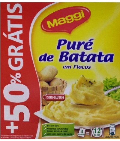 Maggi Puré Batata SEM GLÚTEN 250gr + 50%