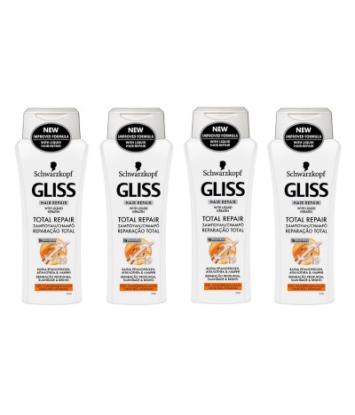 PACK FAMÍLIA 4 Gliss Champô Total Repair 400ml