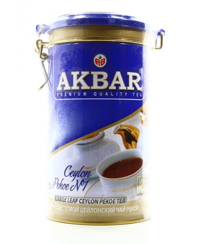 Akbar Chá Preto do Ceilão Pekoe Lata 225gr Akbar Chá Preto do Ceilão Pekoe Lata 225gr