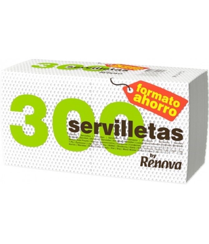 Renova Guardanapos 1 Folha Branco 300un Renova Guardanapos 1 Folha Branco 300un