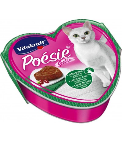 Latinha Poesie Gelatina Carne de Caça para Gato Vitakraft