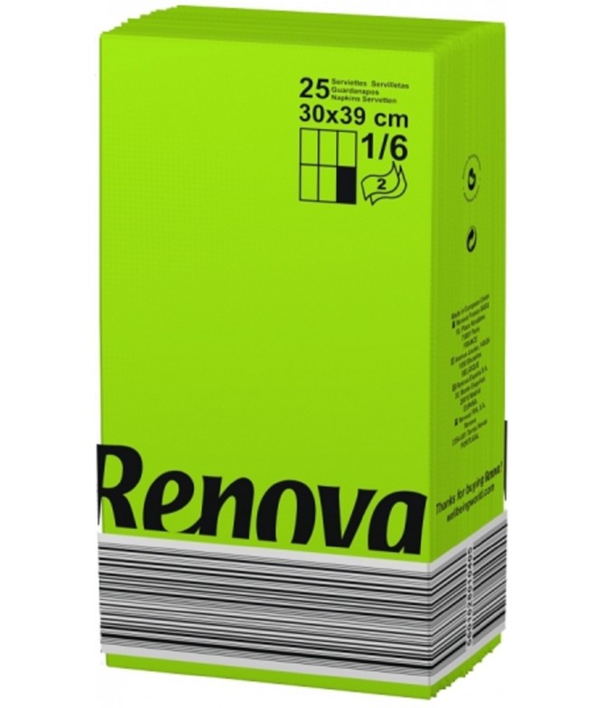 Renova Servilletas Black Label VERDE 2C 25un