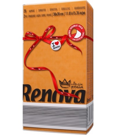 Renova Servilletas Red Label NARANJA 2C 25un