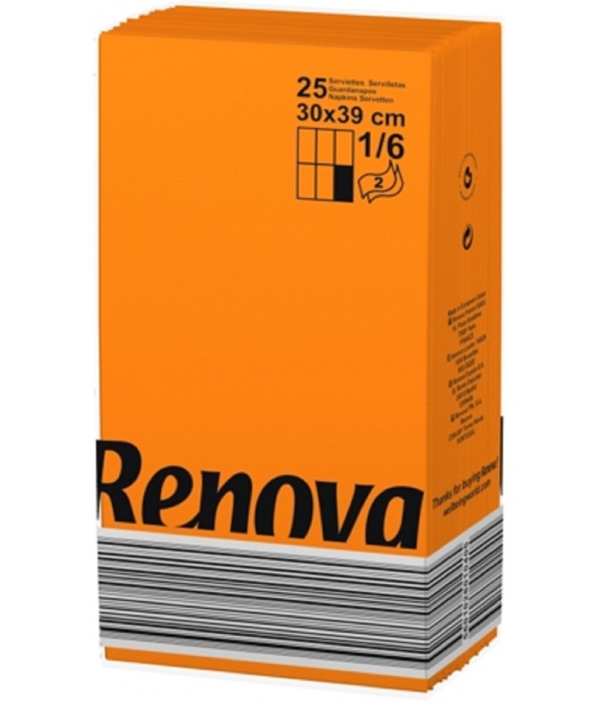 Renova Servilletas Black Label NARANJA 2C 25un Renova Servilletas Black Label NARANJA 2C 25un