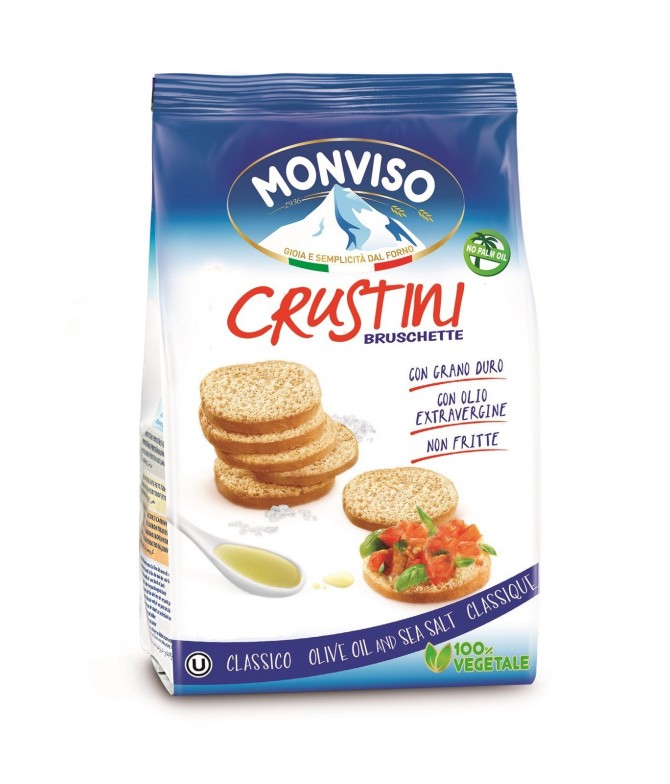 Monviso Crustini Aceite & Sal Marina 120gr Monviso Crustini Aceite & Sal Marina 120gr