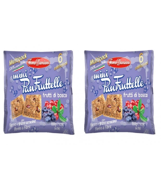PACK 2 Mini PanFruttelle Frutos do Bosque 6x30gr PACK 2 Mini PanFruttelle Frutos do Bosque 6x30gr